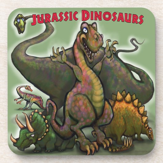 Jurassic Dinosaurier Getränkeuntersetzer (Vorderseite)