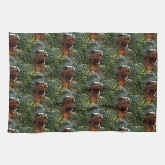 Jurassic-Dinosaurier Handtuch (Horizontal)
