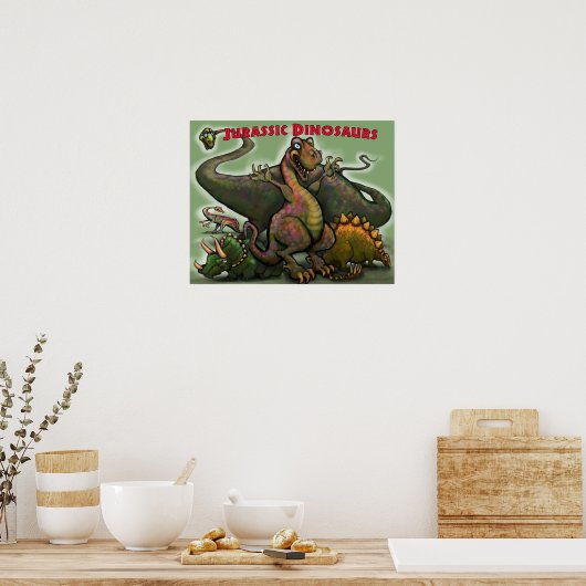 Jurassic Dinosaurier Poster (Küche)