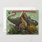 Jurassic Dinosaurier Postkarte (Vorne/Hinten)