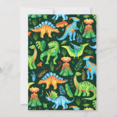 Jurassic Dinosaurier Stomp Chomp und Roar Boy Einladung (Rückseite)