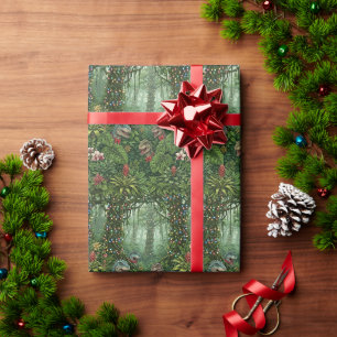Jurassic Dschungel Weihnachten Dinosaurier Geschenkpapier