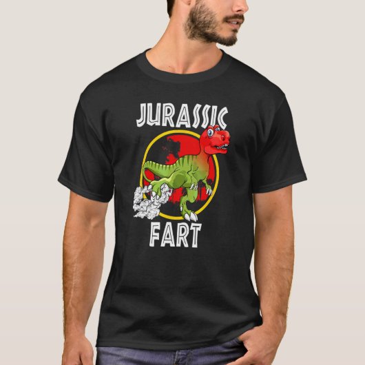 Jurassic Fart Funny Trex Farting T-Shirt (Vorderseite)