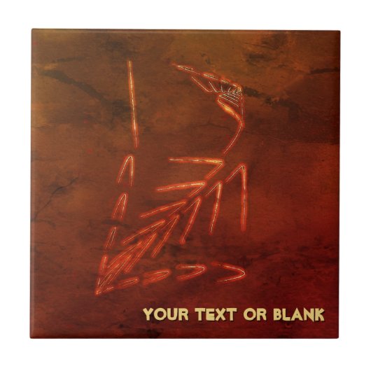 Jurassic Fossil Fliese (Vorderseite)