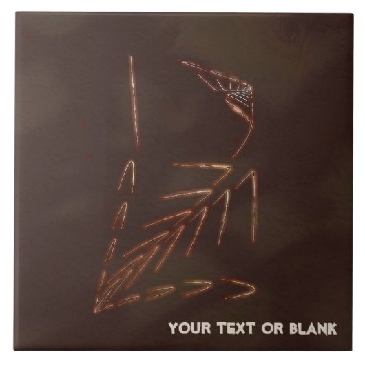 Jurassic Fossil Fliese (Vorderseite)