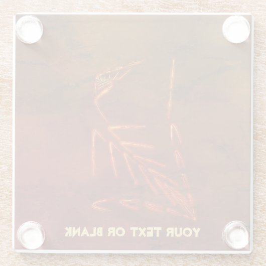 Jurassic Fossil Glasuntersetzer (Rückseite)