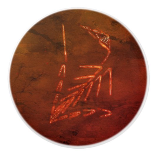 Jurassic Fossil Keramikknauf (Vorderseite)