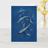 Jurassic Ichthyosaur Greetings Card Karte (Gelbe Blume)
