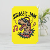 Jurassic Jam Einladung (Stehend Vorderseite)