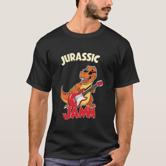 Jurassic Jam Men's T - Shirt - Dinosaurier Playing (Vorderseite)