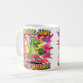 Jurassic Jams Dinosaur Cartoon Kaffeetasse (Vorderseite Links)