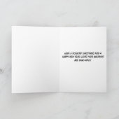 Jurassic Jingle Bell Rock Christmas Dinosaur Karte (Innenseite)