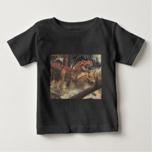 Jurassic Journey: Dinosaurier in seinem natürliche Baby T-shirt