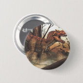 Jurassic Journey: Dinosaurier in seinem natürliche Button (Vorne & Hinten)