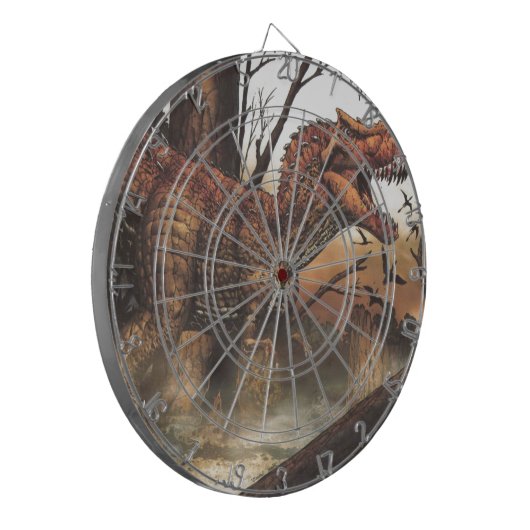 Jurassic Journey: Dinosaurier in seinem natürliche Dartscheibe (Vorderseite Links)