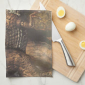 Jurassic Journey: Dinosaurier in seinem natürliche Küchentuch (Viertel Falte)