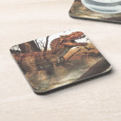 Jurassic Journey: Dinosaurier in seinem natürliche Untersetzer (Linke Seite)