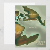 Jurassic Map Vintage Reiseplakat. (Vorne/Hinten)