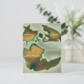Jurassic Map Vintage Reiseplakat. Postkarte (Stehend Vorderseite)