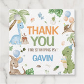 Jurassic Niedlich Dinosaur Geburtstagsparty Square Geschenkanhänger (Vorderseite)