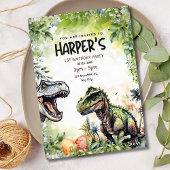 Jurassic Party T-Rex Dinosaur 1. Geburtstag Einladung