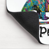 Jurassic Perk Colorful Dinosaur White Mousepad (Ecke)