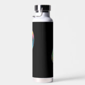 Jurassic Perk Farbiger Dinosaurier Schwarz Trinkflasche (Rechts)