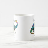 Jurassic Perk Farbiger Dinosaurier Weiß Kaffeetasse (Mittel)