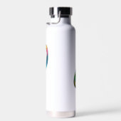 Jurassic Perk Farbiger Dinosaurier Weiß Trinkflasche (Rechts)