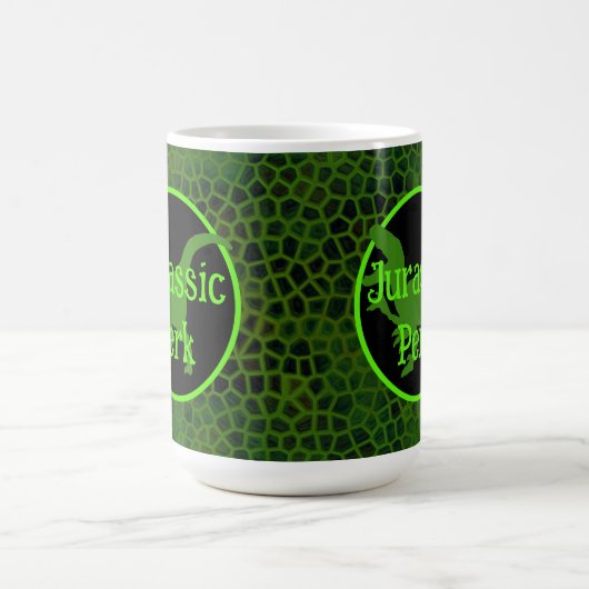 Jurassic Perk Green Dinosaur Hide Kaffeetasse (Mittel)