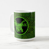 Jurassic Perk Grüne Dinosaurier-Haut  Kaffeetasse (Vorderseite Links)