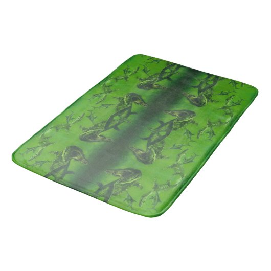 Jurassic Pliosaur Bath Mat Badematte (Schrägansicht)