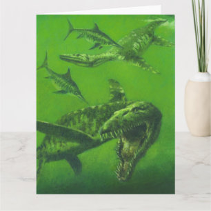 Jurassic Pliosaur Large Greetings Card Karte