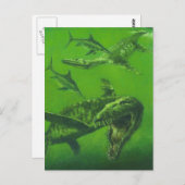 Jurassic Pliosaur Postcard Postkarte (Vorne/Hinten)