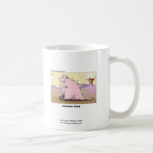 Jurassic Schwein Hilarischer Cartoon-Kaffeebecher Kaffeetasse