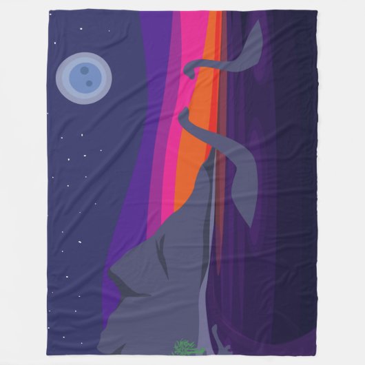 Jurassic Sunset Fleecedecke (Vorderseite)