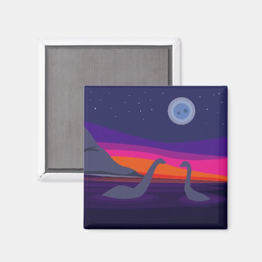 Jurassic Sunset Magnet (Vorderseite/Rückseite)