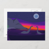 Jurassic Sunset Postkarte (Vorne/Hinten)