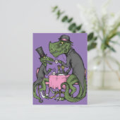 Jurassic Tea Party Postkarte (Stehend Vorderseite)