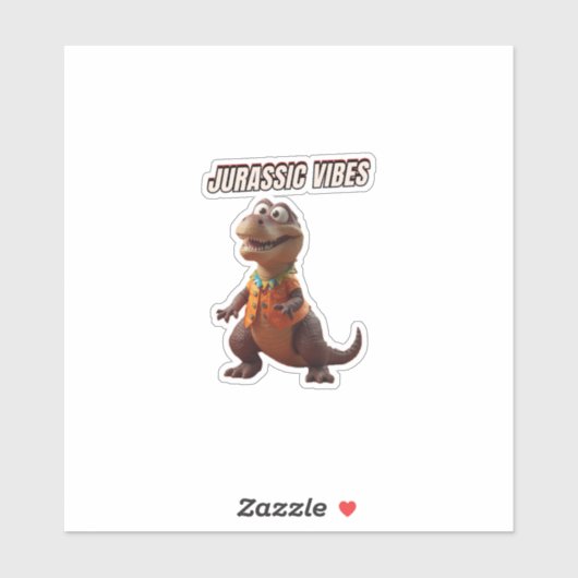 Jurassic Vibes Aufkleber (Blatt)