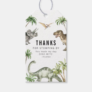 Jurassic-Wasserfarben-Dinosaurier-Geburtstagsgesch Geschenkanhänger