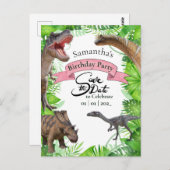 Jurassic World Dinosaurier Jungle Girly Postkarte (Vorne/Hinten)