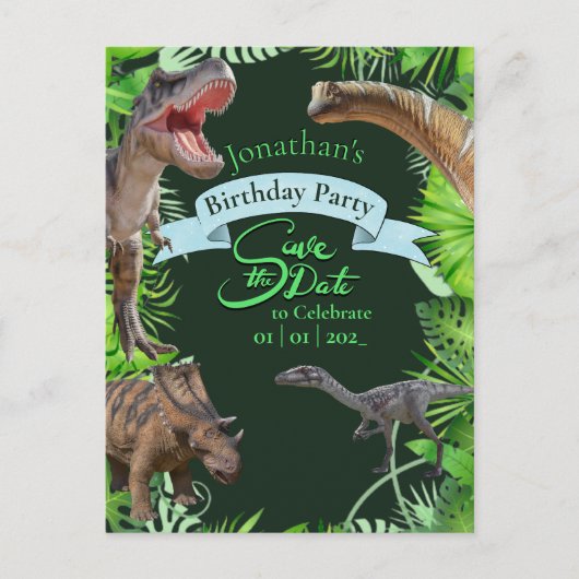 Jurassic World Dinosaurier Jungle Postkarte (Vorderseite)