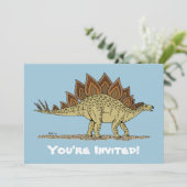 Jurassisch-Dinosaurier-Stegosaurus Einladung (Stehend Vorderseite)