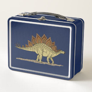 Jurassisch-Dinosaurier-Stegosaurus Metall Lunch Box