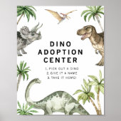 Jurassische Dinosaurier Adoption Zeichen Poster (Vorne)