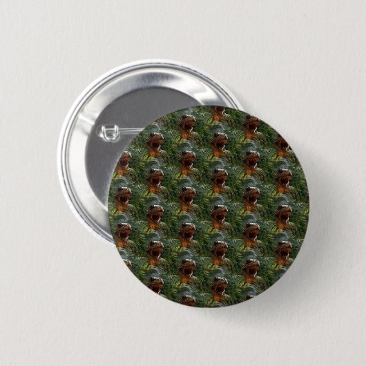 Jurassische Dinosaurier Button (Vorne & Hinten)