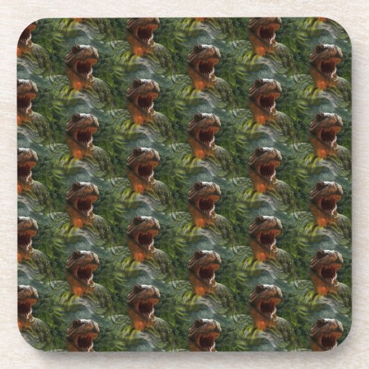 Jurassische Dinosaurier Getränkeuntersetzer (Vorderseite)