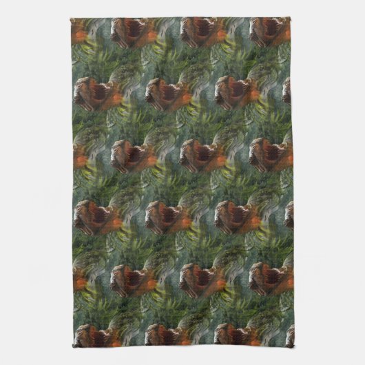 Jurassische Dinosaurier Handtuch (Vertikal)
