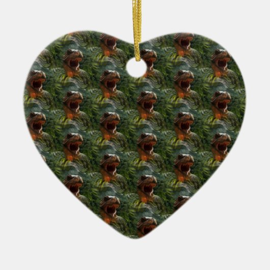 Jurassische Dinosaurier Keramikornament (Vorne)